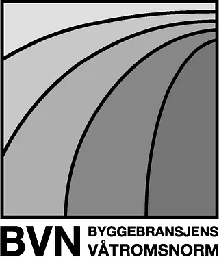 Godkjenningsmerket til BVN - byggebransjens våtromsnorm
